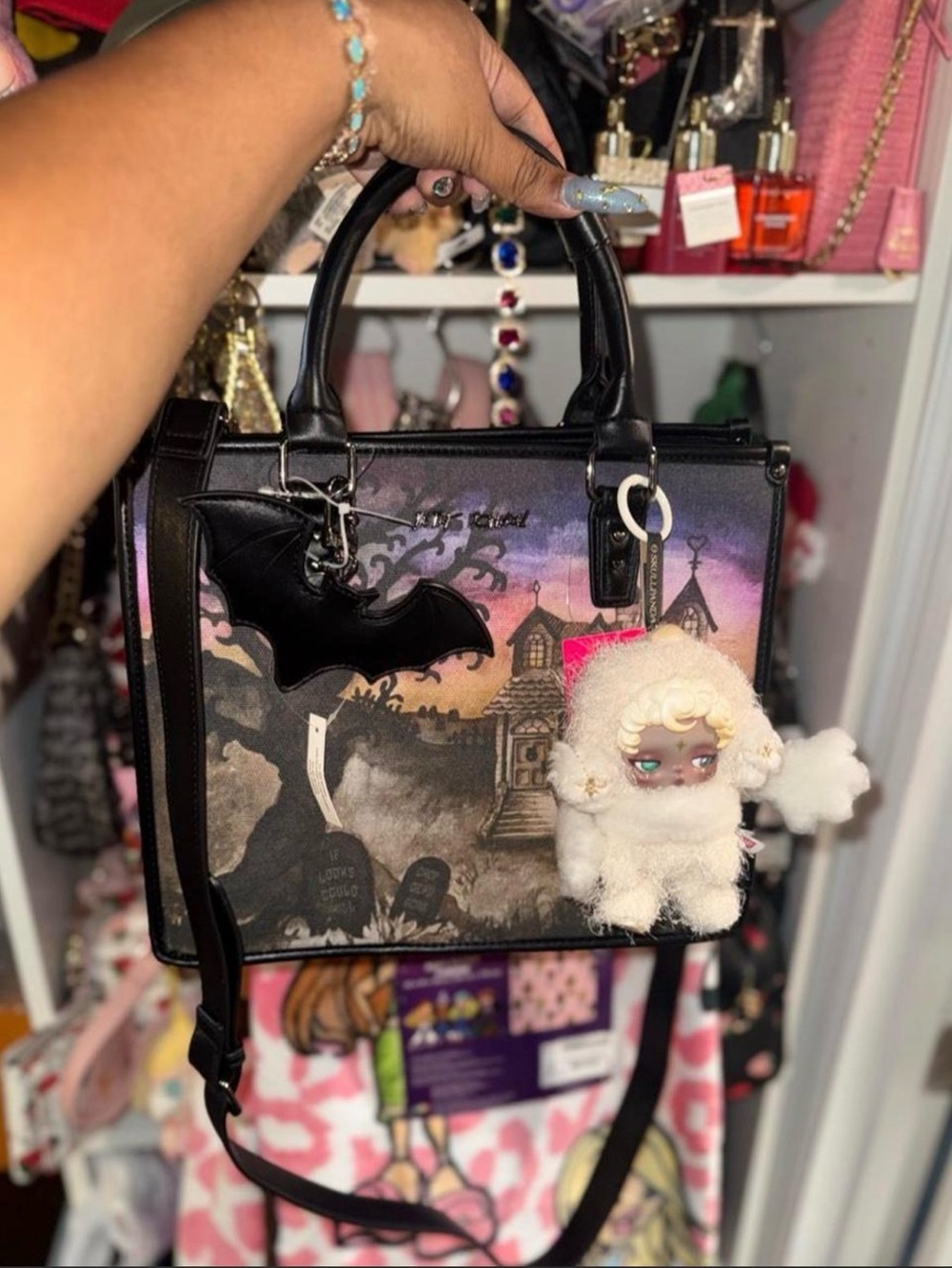 Betsey Johnson Viral Spooky Haunted House Satchel